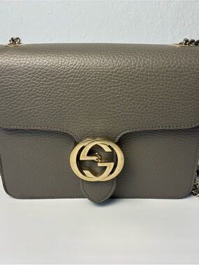 Gucci Dollar Calfskin Small Interlocking G Shoulder Bag
